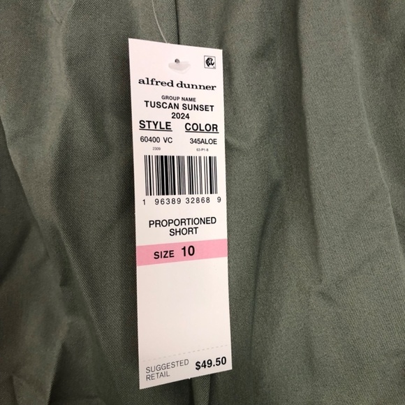 Alfred Dunner Aloe Pant Tuscan Sunset Size 10 - Picture 8 of 15